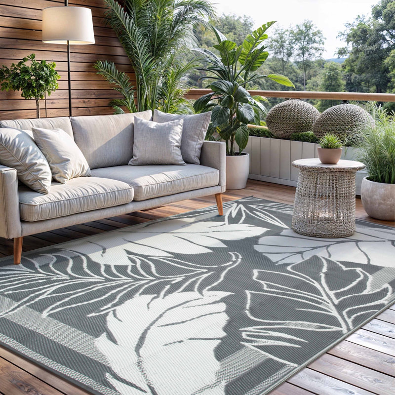 Tapis d'extérieur GELara, Grey, Rectangle 5 pi x 8 pi