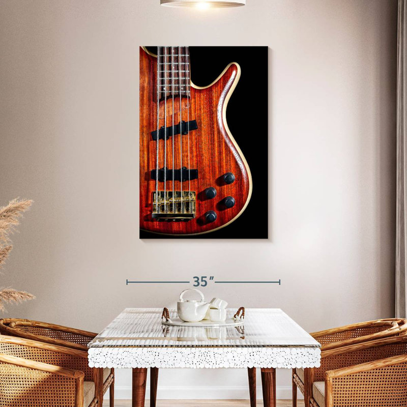 Abarca Wooden Bass Guitar, 45" H x 30" W