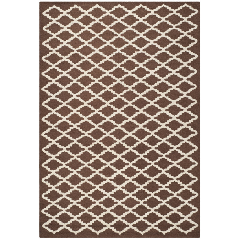 Cannen Hand Tufted Wool Geometric Rug, Rectangle 2' x 3'