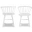 Ensemble de repas 7 places en bois blanc et naturel - Table rectangulaire et 6 options d'assise avec chaises élégantes
