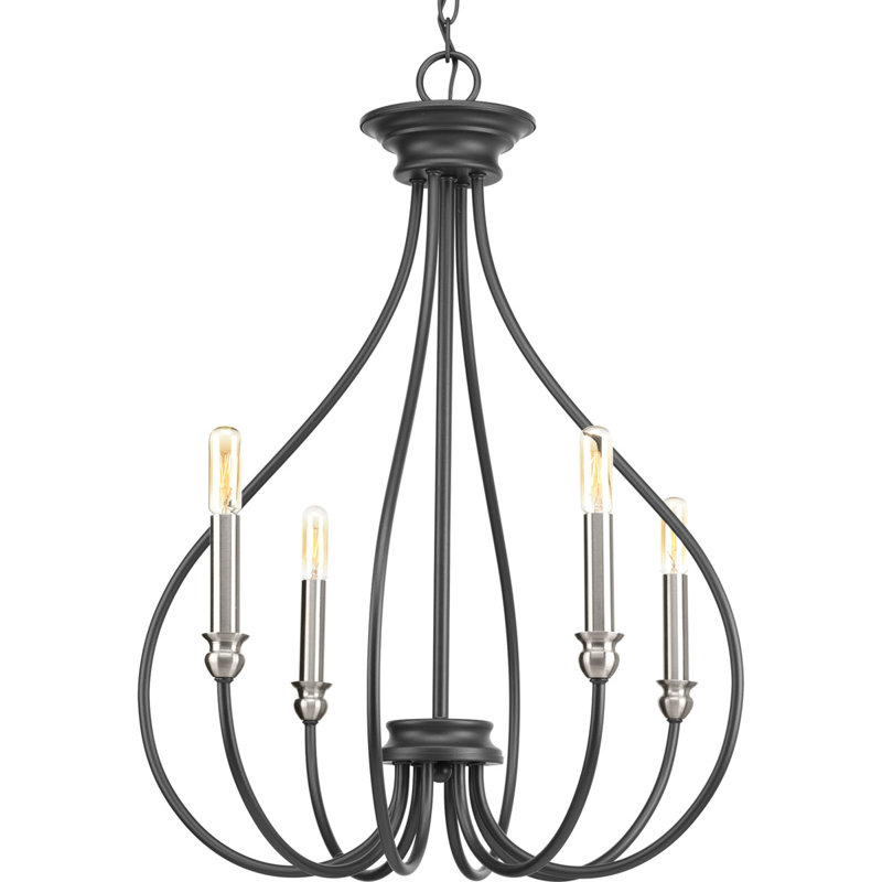 Whisp 4 - Light Steel Dimmable Chandelier