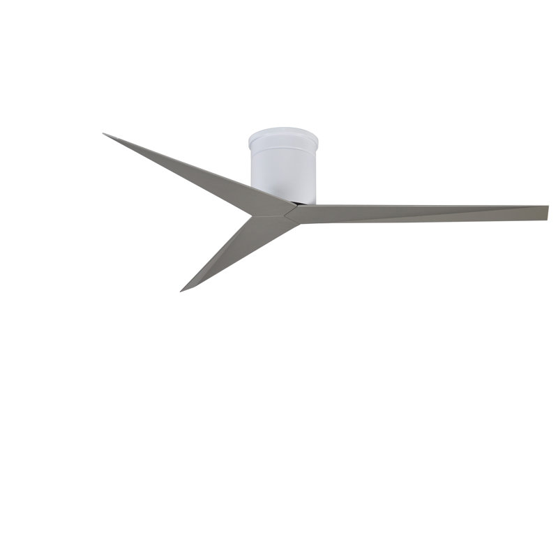 Eliza Ceiling Fan, Brushed Nickel, Gloss White