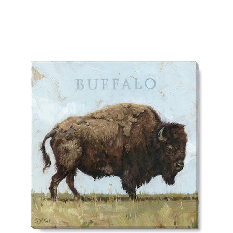 Buffalo, estampe numérique, H 36 po x l 36 po x P 1 po