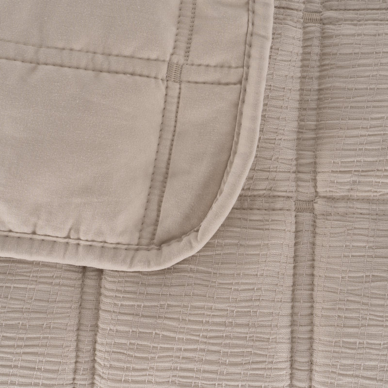 Aveen Quilted Throw Blanket, Beige, W280 x L230cm