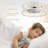 20" Flush Mount Vintage White Caged Ceiling Fan with 4-Light Base, 3-speed, Remote Control Reversible Motor for Bedroom