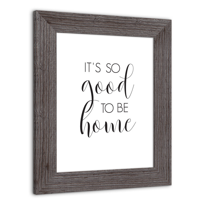 So So To Be Home, reproduction encadrée, H 14 po x l 11 po x P 0,75 po