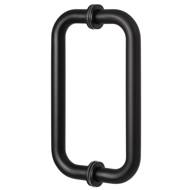 Poignée de porte de douche, forme de C, 2 côtés, Dos plat