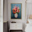 Bouquet floral dans un vase, encadré sur toile-97969075-97969073