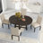 5-Piece Dining Table Set with Extendable Dining Table and 4 Upholstered Chairs