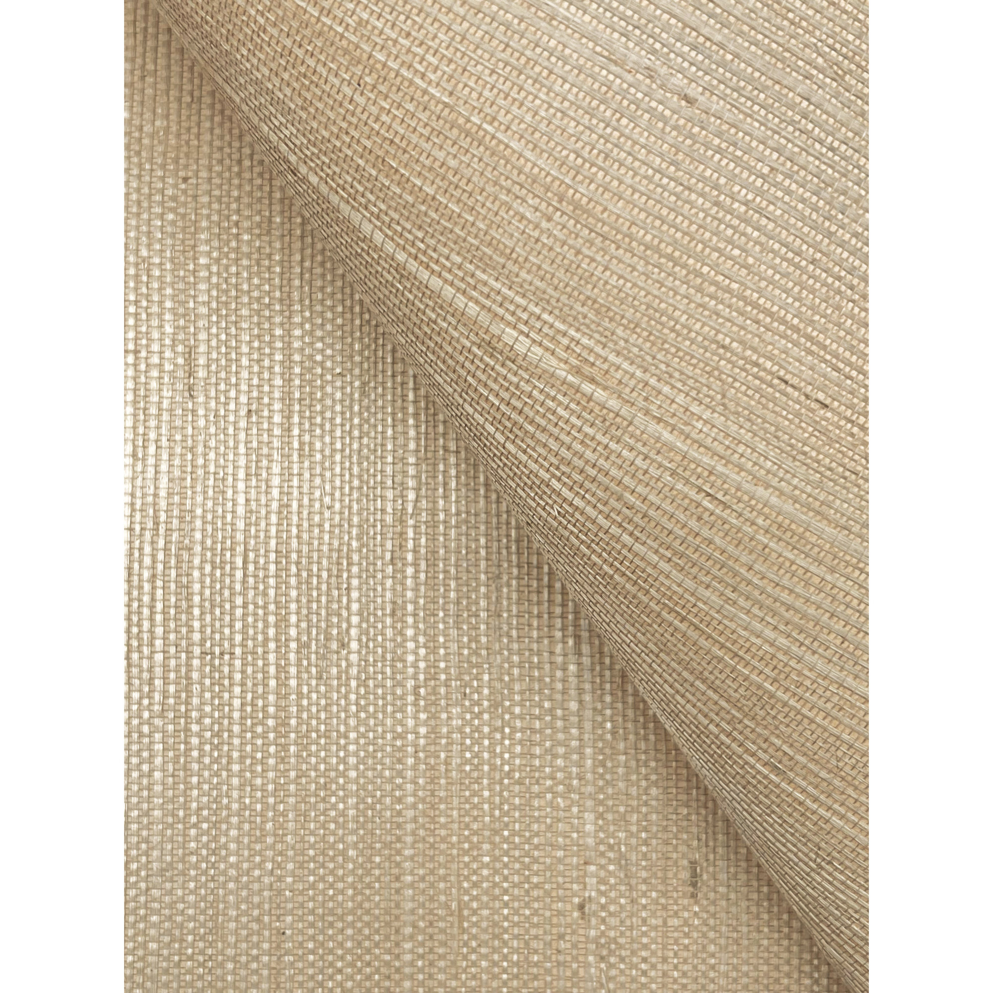 Bollinger 24' L x 36" W Plain Grass Sisal Wallpaper Roll, Light Brown