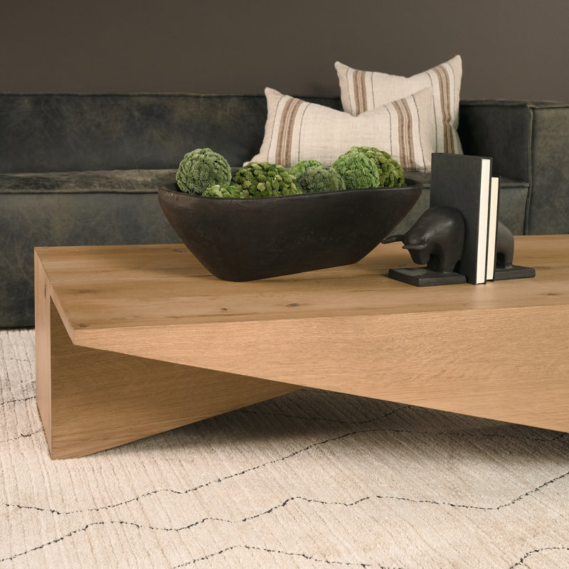 West Solid Wood Coffee Table, Brown