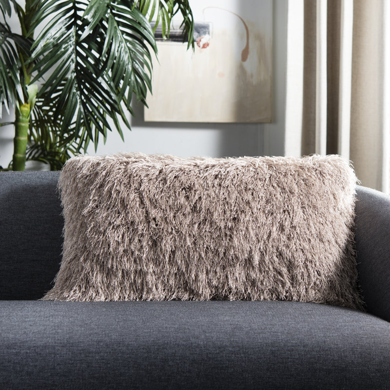  Pillow Cover and Insert, 14" H x 24" W x 2" D, Metalic Bronze