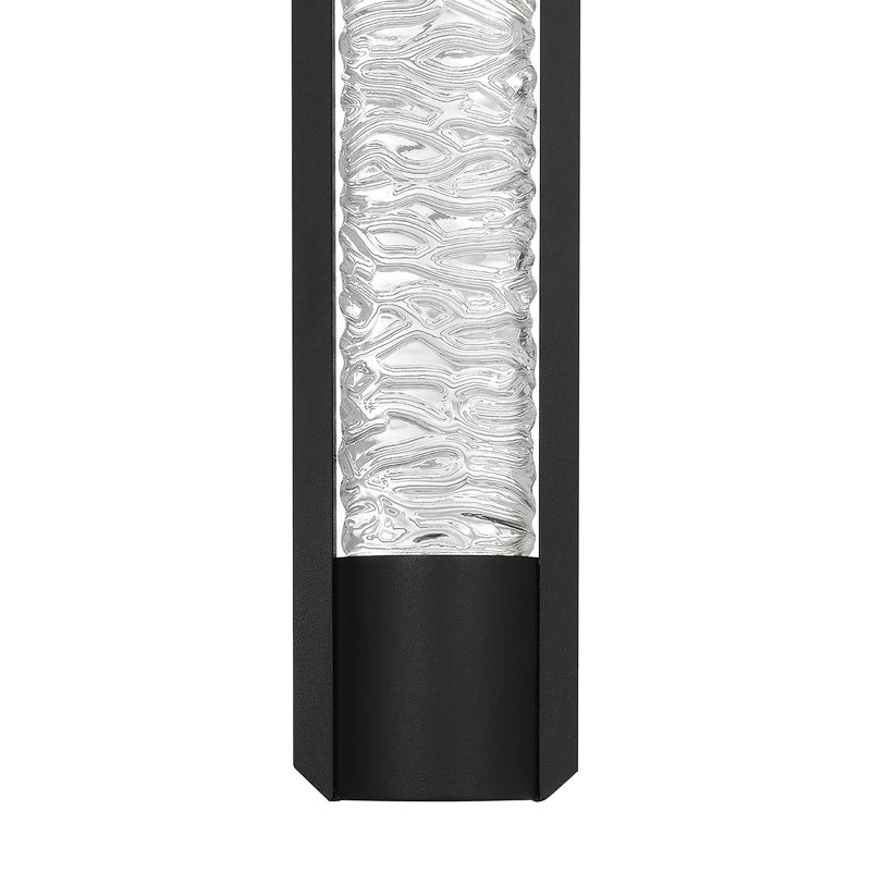 Tig LED Wall Sconce with Pressed Water Glass, Extra Downlight for Added Lumens, 3-CCT Selectable, Dimmable, Wet Rated, ADA Compliant