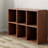 Space-saving Solid Wood Bookcases, 6-compartment Rustic Home Organizer