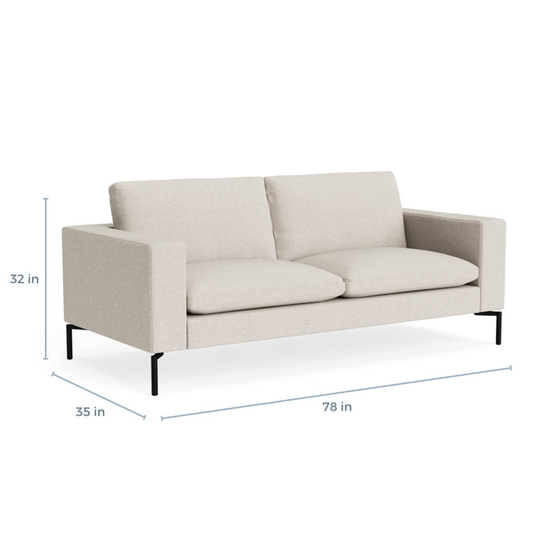 MTO - The New Standard Sofa, Landa Stone, 32" H x 78" W x 35" D