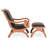Everette Upholstered Accent Chair with Ottoman