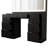 43" W 7-Drawer Makeup Vanity Set with LED Lighted Mirror and Power Outlet-1657334805