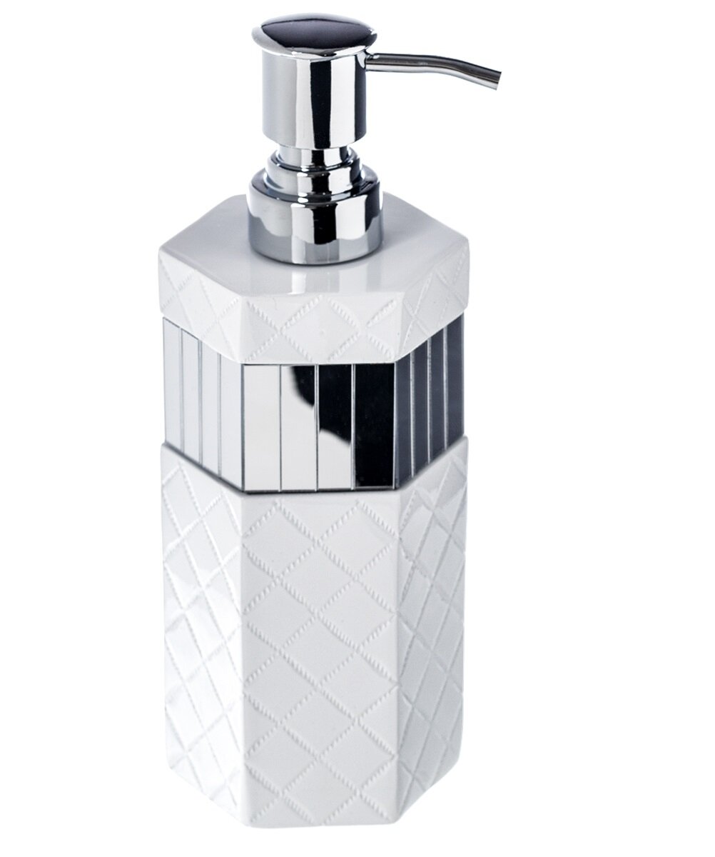 Mirrored soap best sale dispenser