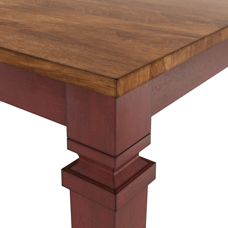Alyra Extendable Solid Wood Dining Table, Antique Cherry
