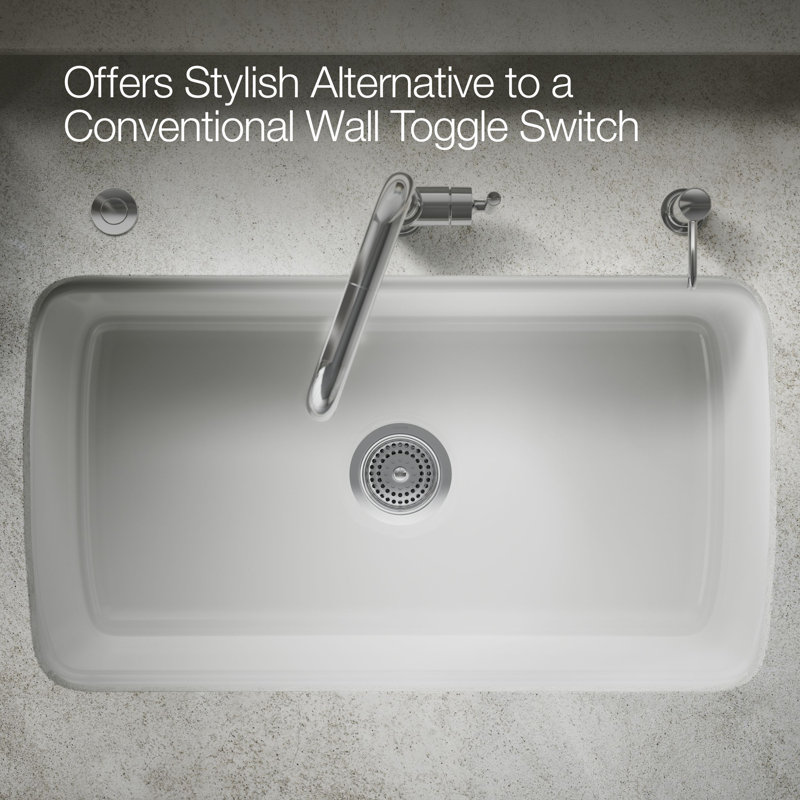 Garbage Disposal Air Switch Kit, Silver