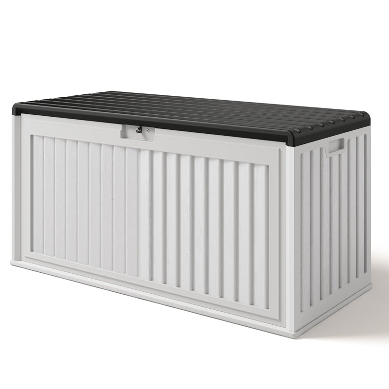 Boîte de rangement en bois d'acacia massif résistant à l'eau de 50,4 po de largeur et 100 gallons