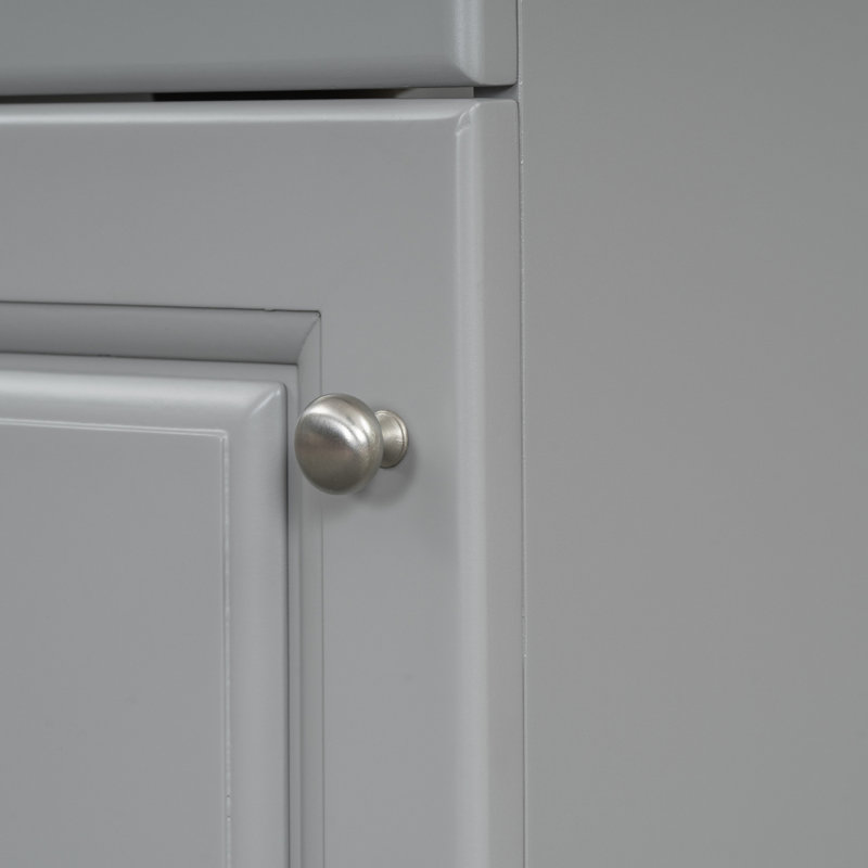 Meuble-lavabo 18 po avec lavabo et tablette réglable, Gris / Argent