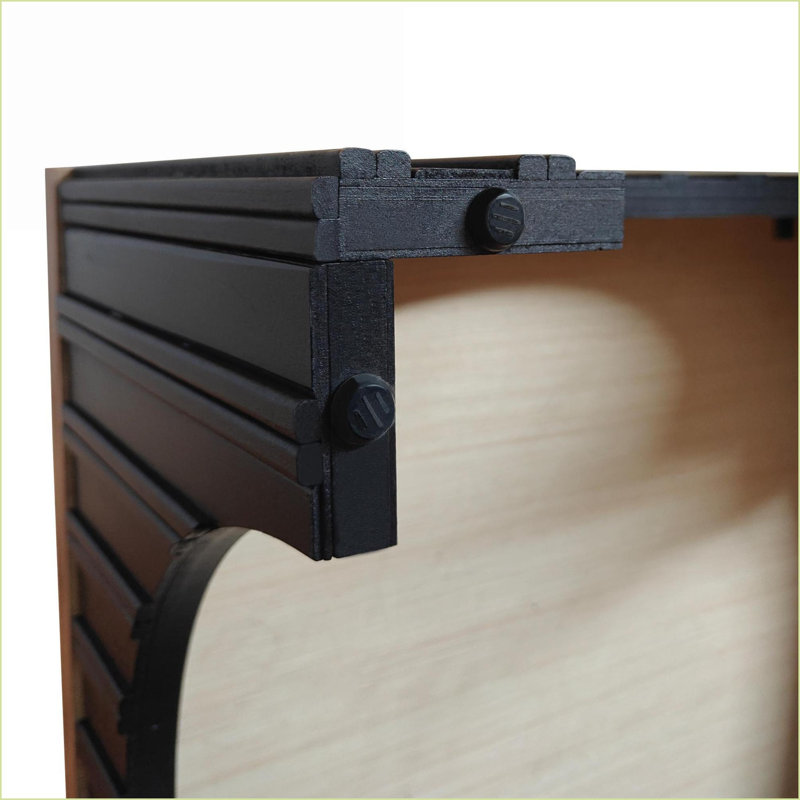 Table basse de style campagnard avec base arquée noire, plateau carré spacieux de 31,7 po pour le salon