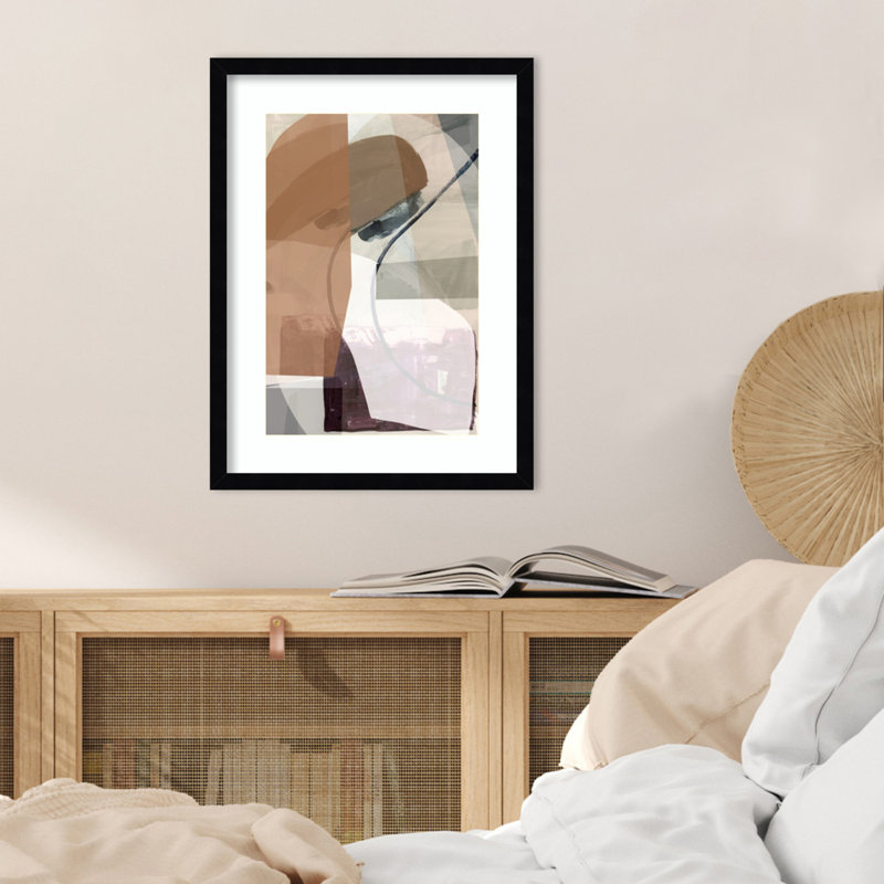 Impression sur bois encadrée «Subversive Comfort 1» par Grieco, H 21 po x l 16 po, Noir Svelte