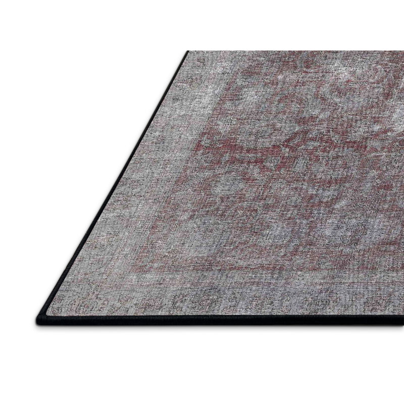 Tapis traditionnel gris / brun Ambudkar, Rectangle 5 pi x 7 pi