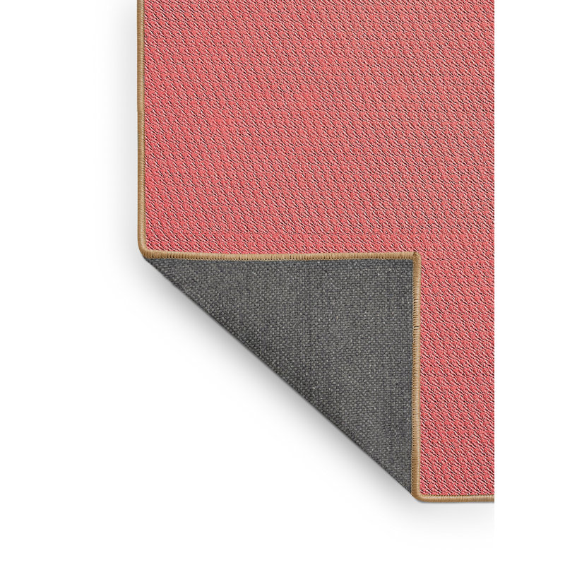 Tapis orange à motifs/zone saumon, Rectangle 3 pi x 5 pi