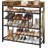 24 Pair Shoe Rack 6-Tier for Footwear Book Flowerpots with Storage Box