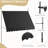 Patio Sun Shade Shelter Awning, 118" With Protection And Adjustable Legs, For Deck, Porch, Window, Door, Black Freestanding Awning Uv30+ Resistance Canopy,