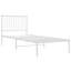 Metal Bed Frame with Headboard White-276808362