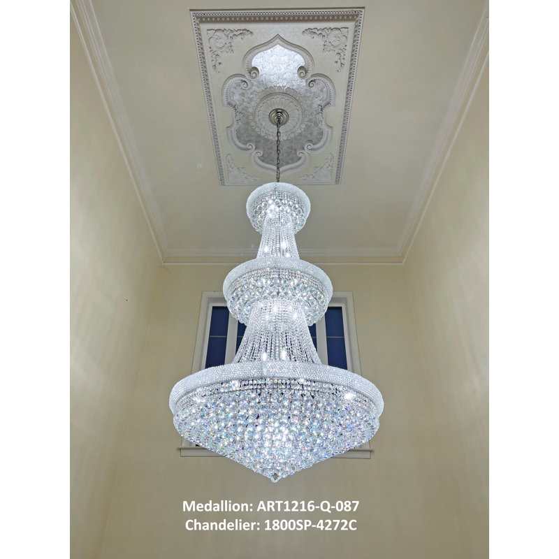 Victorian White Fiberglass Polyurethane Ceiling Medallion