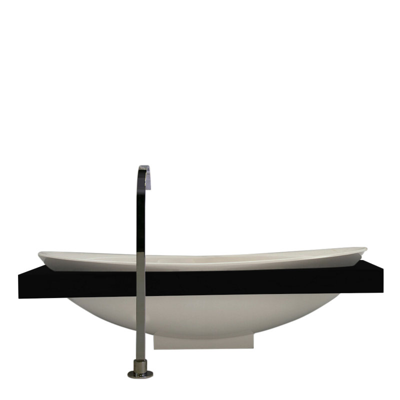 Suave 78.75'' L Soaking Bathtub, Matte Black