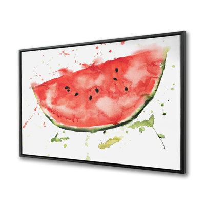 Watermelon Slice - Kitchen Gastronomy Framed Canvas Decor