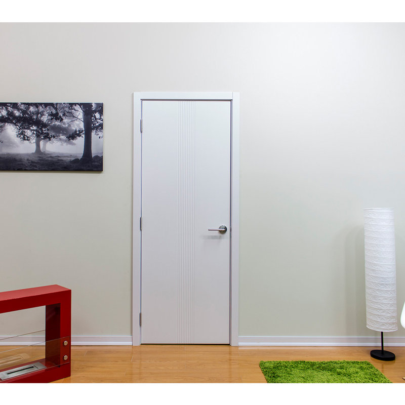 Plaque de porte intérieure stratifiée blanc doux M-34 seulement, 24 po x 80 po