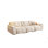 Canapé 110,24 po en chenille blanche de style crème