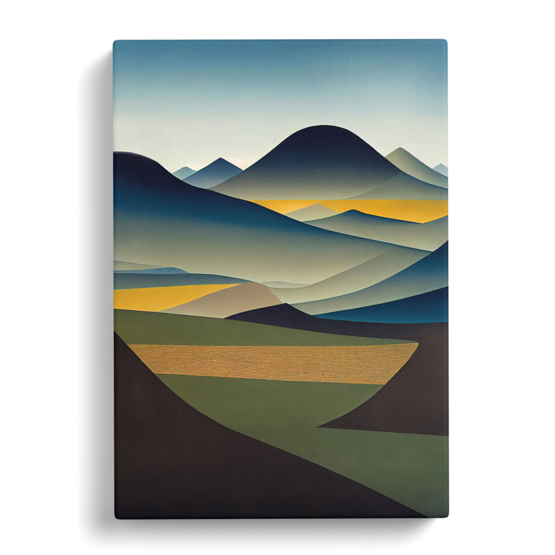 Abstract Mountain Landscapes No.4 - Wall Art, Wrapped Canvas, 76cm H x 50cm W x 3cm D, No Matte