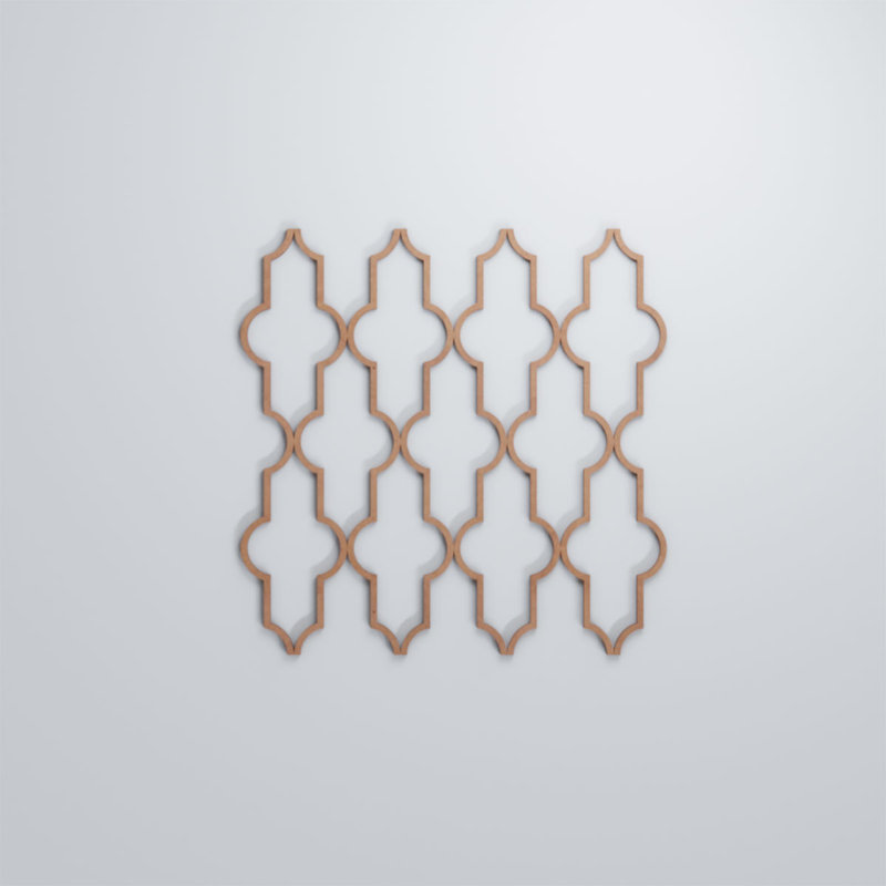 Panneaux muraux en bois Casablanca, Hickory, H 23 3/8 po x l 23 3/8 po x P 1/4 po