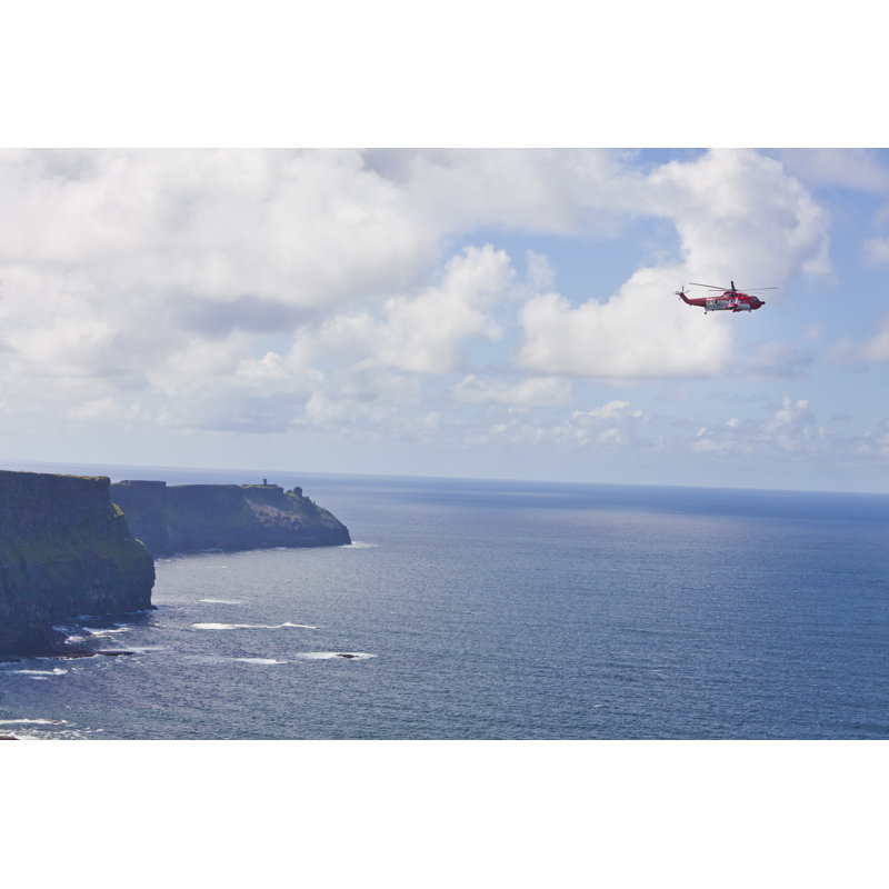 Burrill Coast Guard Rescue Helicopter - Wrapped Canvas Print, 51cm H x 76cm W x 3.8cm D