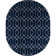 Glam Navy Blue Silver Area Rug