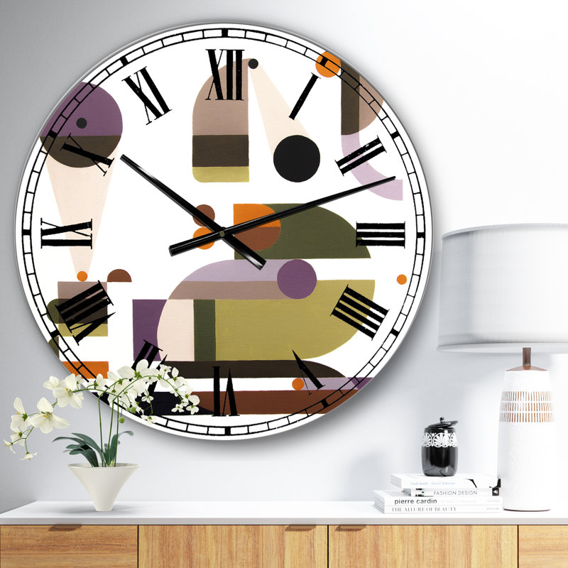 Horloge murale surdimensionnée Mid-Century, Petit