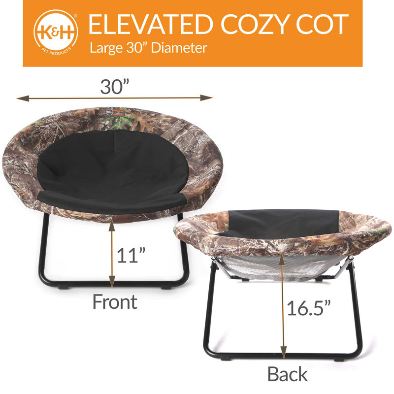 Polyester Pet Bed, Camo, Large (30" W x 30" D x 16.5" H)
