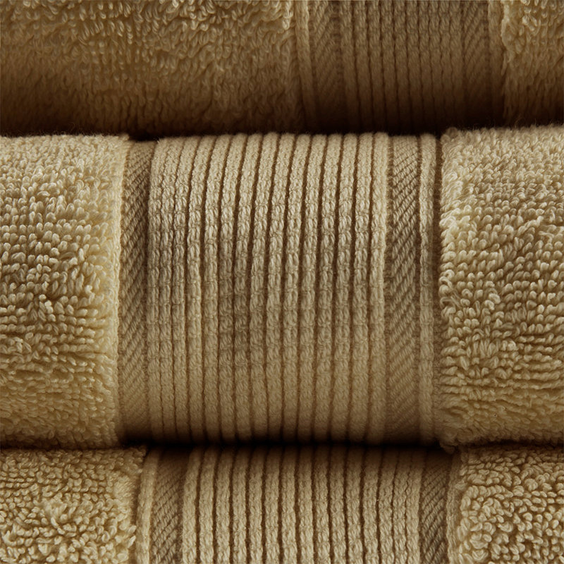 100% Cotton 8 Piece Antimicrobial Towel Set, Beige