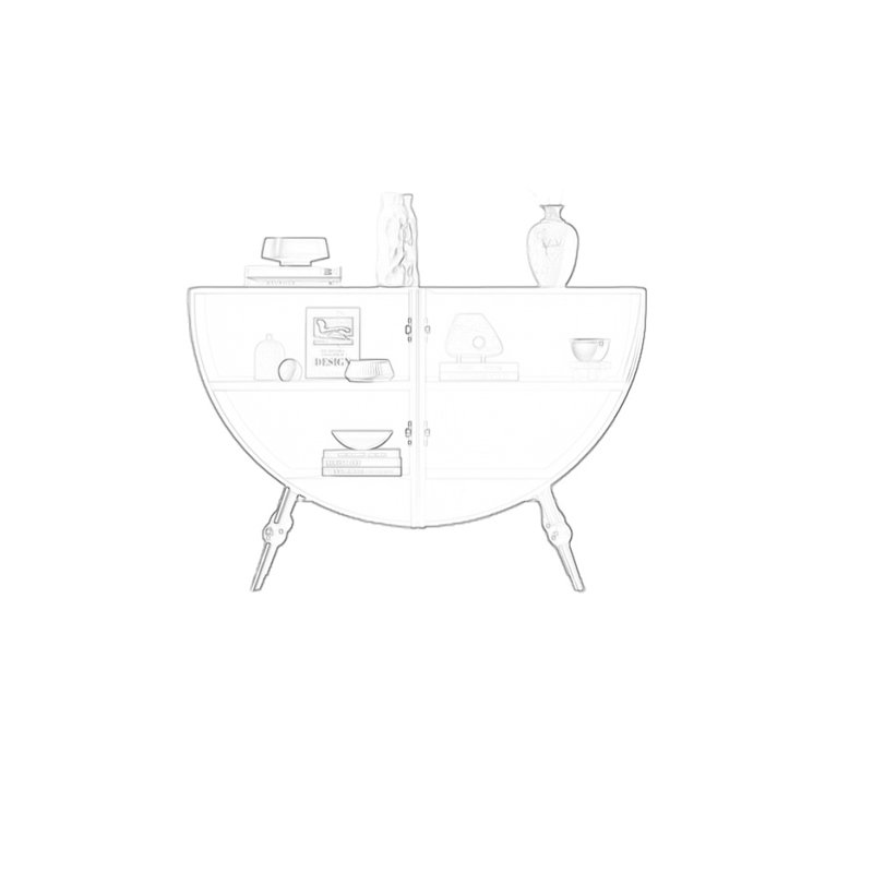Armoire de rangement polyvalente avec cadre en pin, Blanc