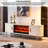 Simple Solid Wood Simulated Fire Electric Decorative Fireplace