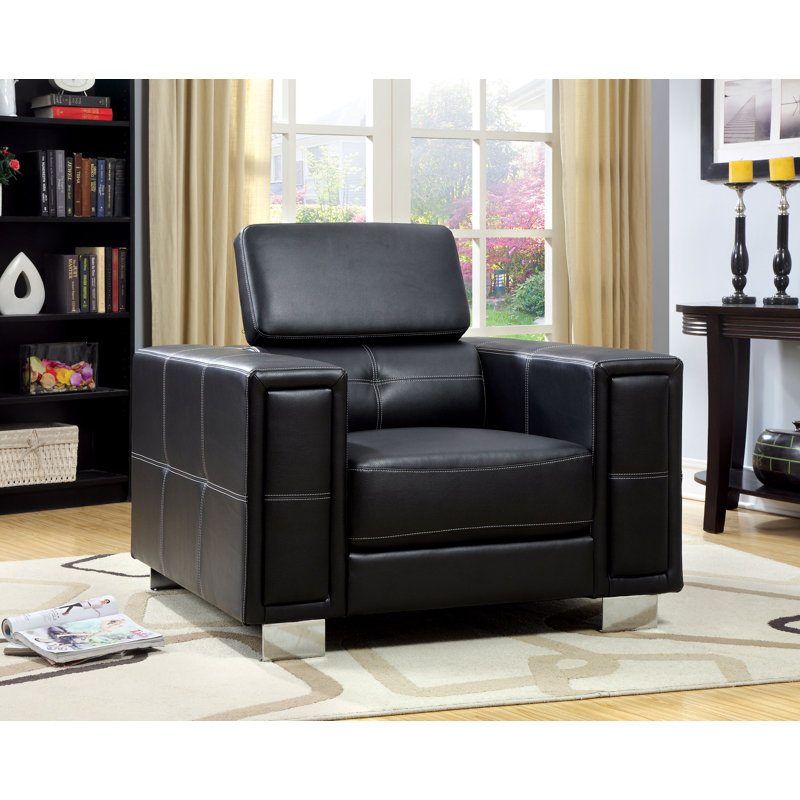 Glenwill Faux Leather Club Chair