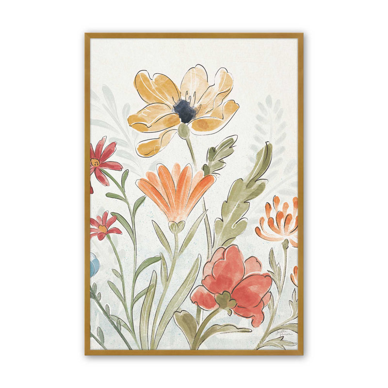 «Garden Melody In Bloom III», Or poli, H 15,25 po x l 12,25 po