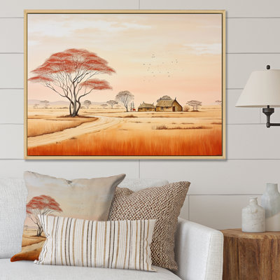 Reproduction d'art africain, paysage sauvage africain I